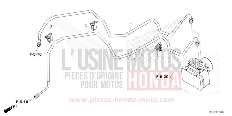 BRAKE PIPE for Hornet 500 MAT GUNPOWDER BLACK METALLIC (NH436) from 2024